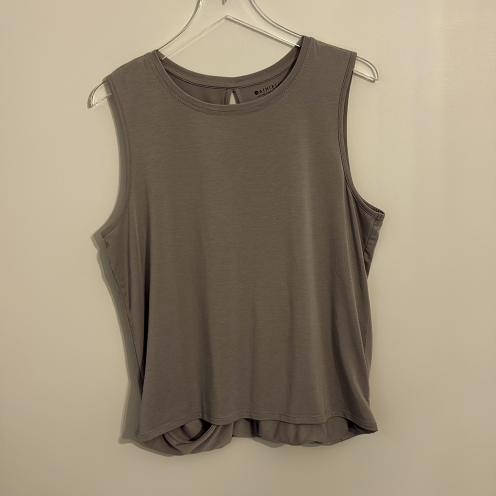 Athleta Taupe Essence Relaxed Muscle Tee